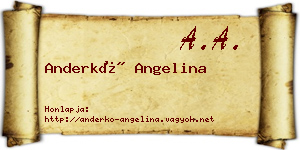 Anderkó Angelina névjegykártya
